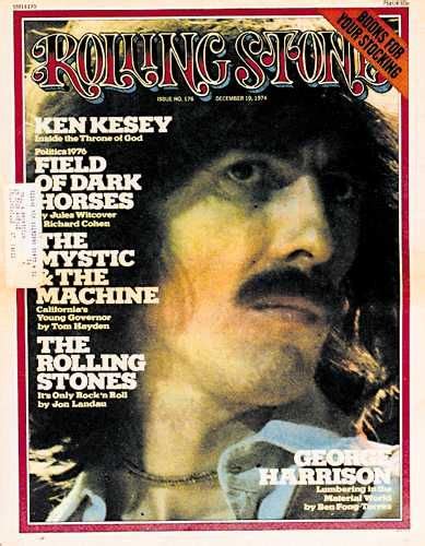George Harrison Rolling Stone Magazine 19 December 1974 Cover Photo