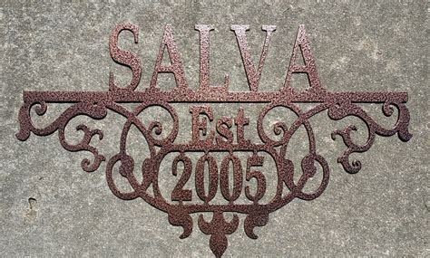 Personalized Family Name and Established Year Scroll Sign, Personalized Anniversary Gifts