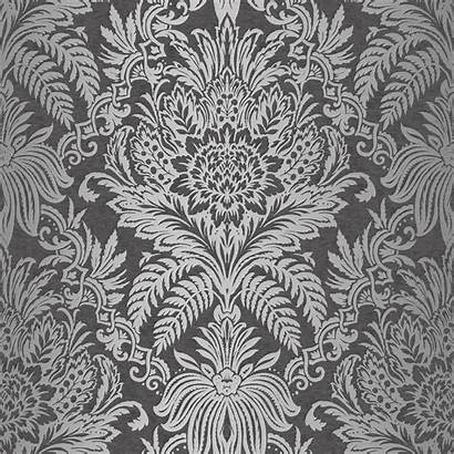 Damask Silver Signature Crown Wall Grey M1065