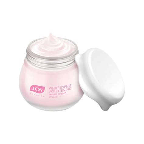 Skin lightening creams can work on multiple skin issues like dark spots, pigmentation, discoloration and age spots to get your skin glowing. Joy Revivify White Expert Brightening Serum Cream, SPF 25 ...