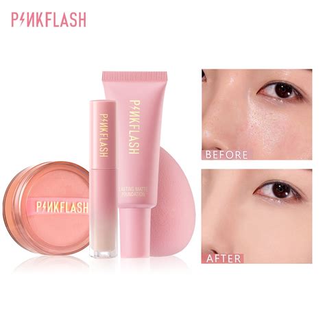 Pinkflash Oil Control Loose Powder Concealer Face Foundation Long Lasting Matte Finish