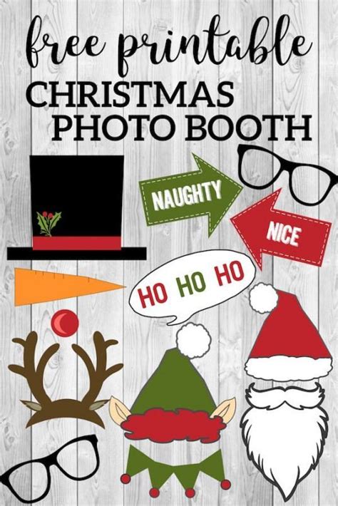 Free Christmas Photo Booth Props Printable Free Printable Holiday Photo Booth With Santa