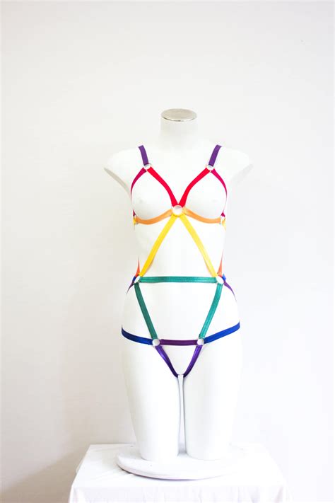 Rainbow Clothing: Festival Bodysuit, LGBTQ Clothing, Exotic Dancewear