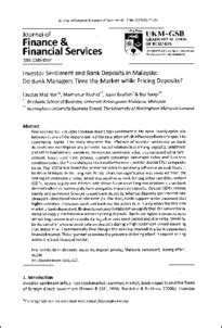Cyclical unemployment refers to a state where there are large swings in unemployment due to adverse economic conditions like recessions. Investor sentiment and bank deposits in Malaysia: do bank ...