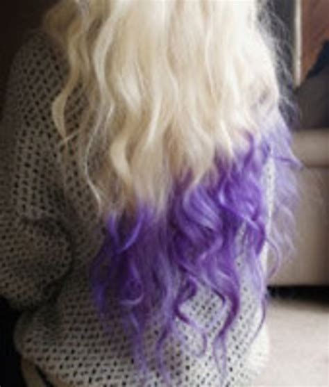 Purple Dip Dyed Hair Extensions For Blonde Hair 20 22 Inches Etsy