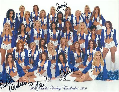 Dallas Cowboy Cheerleaders 11 X 85 Signed Photograph Wcoa