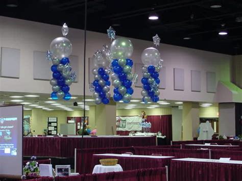 Learn how to create a floating balloon ceiling decoration without using helium. Floating Balloon Columns with a 3ft Clear Topper (With ...