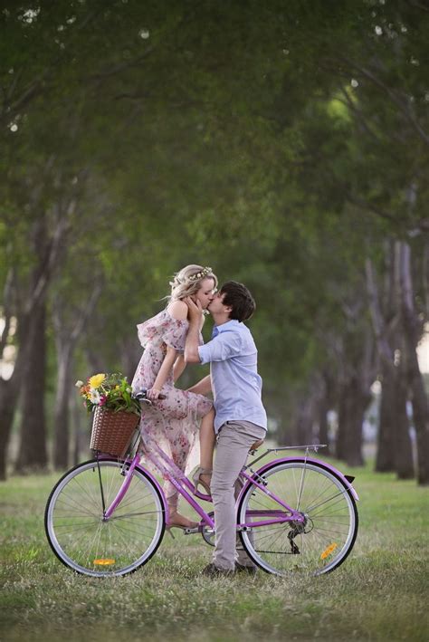 Engagement Photography Vintage Themed Photoshoot Vintage Bike Couple