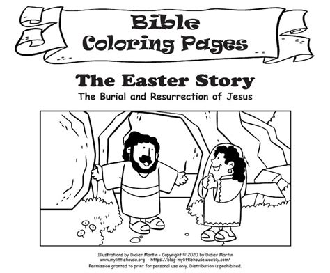 Easter Bible Coloring Pages Instant Download Etsy