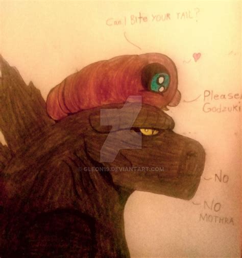 Can I Bite Your Tail Godzilla X Mothra By Gleon19 On Deviantart
