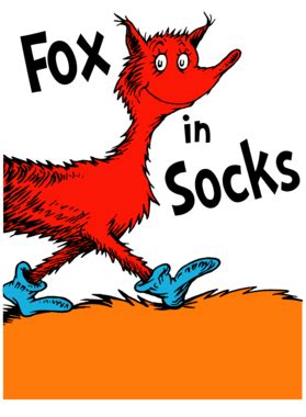 Fox In Socks Dr Seuss Childrens Book T Shirt png image