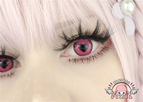 anime yandere pink by kleinerpixel 1 lens pack colored contacts cosplay contacts contact