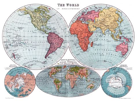 Excellent World Map With Hemispheres Recent Neebish Island Michigan Map