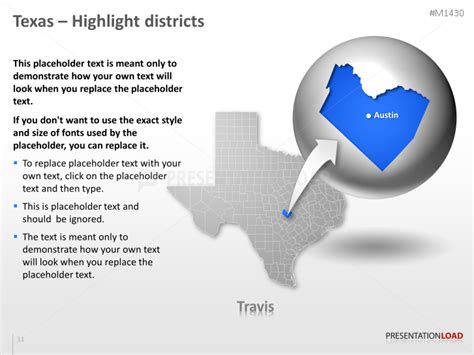 Powerpoint Map Texas Counties Usa Presentationload