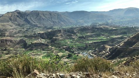 Peru Colca Canyon Terraced Fields From Van Dec 2019 Youtube