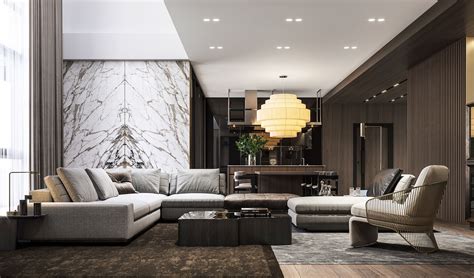 Pechersk Hills Residence Apartment On Behance Living Room Modern