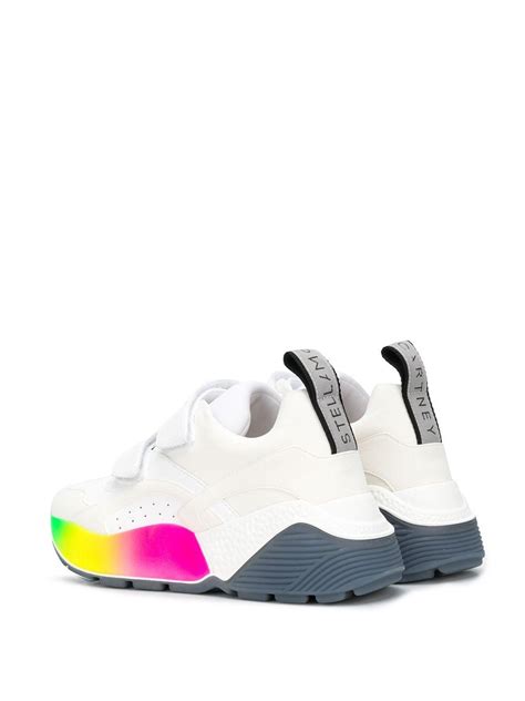 Stella Mccartney Leather Eclypse Rainbow Sneakers In White Save 75