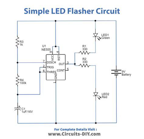 Schematic Diagram Of Led Blinkers Circuit Diagram