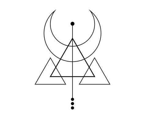 Magic Crescent Moon Symbol Of The Viking Deity Celtic Sacred Geometry