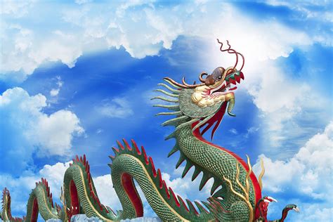Giant Golden Chinese Dragon Photograph By Anek Suwannaphoom