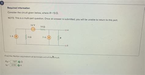 Solved Required Information Consider The Circuit Given Chegg Com