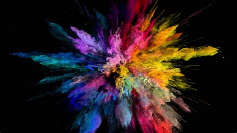 Cg Animation Color Powder Explosion On Stock Footage Video 100