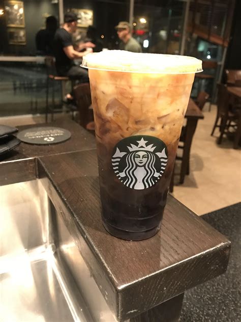 Cold brew strong black coffee steeped in cold water for 24 hours + served on ice. Starbucks double shot on ice with soy #starbucks #coffee # ...
