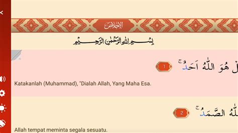 Surah ini tergolong surah makkiyah, terdiri atas 4 ayat dan pokok isinya adalah menegaskan keesaan allah sembari menolak segala bentuk. Surah Al Ikhlas Dan Terjemahan | QS 112 - YouTube