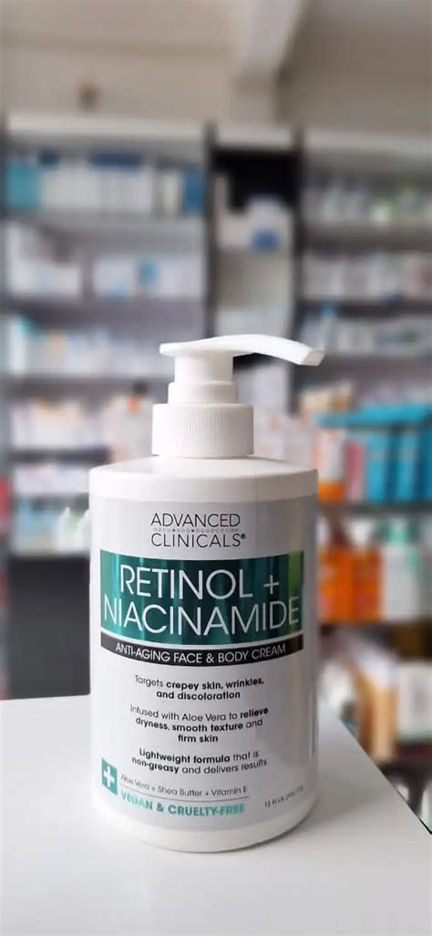 Advanced Clinicals Retinol Niacinamide Anti Aging Face And Body Cream