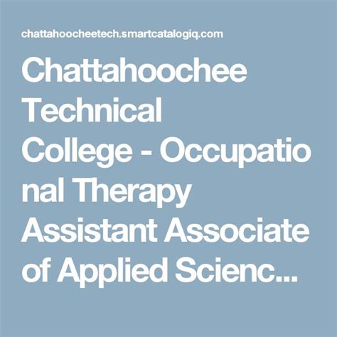 Chattahoochee Technical College Occupational Therapy Assistant