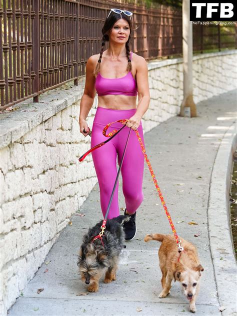 Danielle Vasinova Flaunts Her Fit Figure While Walking Her Dogs In La