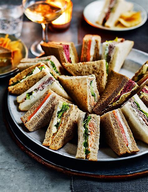 luxury sandwich selection 20 pieces mands gourmet sandwiches food platters high tea sandwiches