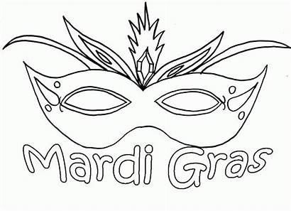 Mardi Gras Mask Coloring Pages Masks Printable