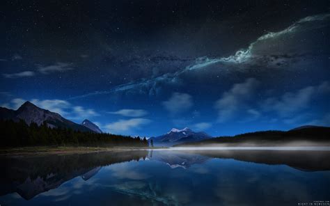 Online Crop Landscape Photography Of Lake Between Trees Lake Night