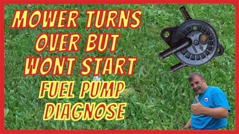 Mower Turns Over Cranks But Wont Start Fuel Pump Diagnose Youtube