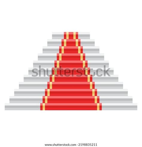 Gráfica de píxeles de las escaleras vector de stock libre de regalías Shutterstock