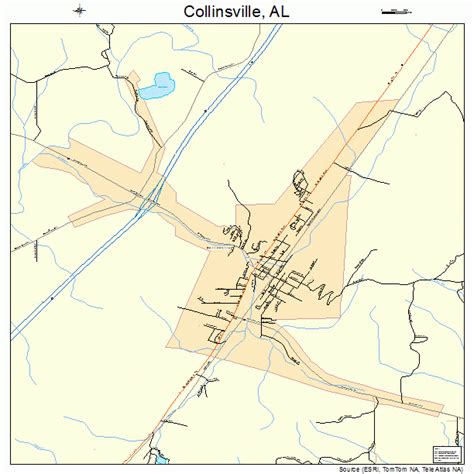Collinsville Alabama Street Map 0116600