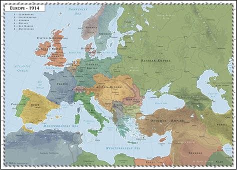 Political Map Of Europe 1914 Map