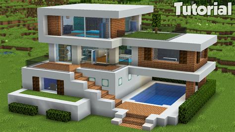 Minecraft How To Build A Large Modern House Tutorial Easy