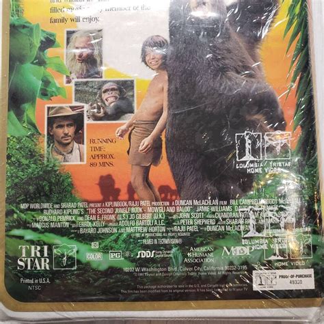 Rudyard Kiplings The Second Jungle Book Mowgli And Baloo Vhs Etsy
