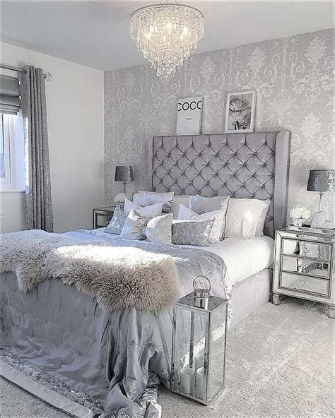 30 Luxury Silver And White Bedroom Decoomo
