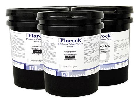 Grey epoxy floor with fine aggregate. FLOROCK Gloss Epoxy Floor Resin 4700 Kit, Gray, 20 gal ...