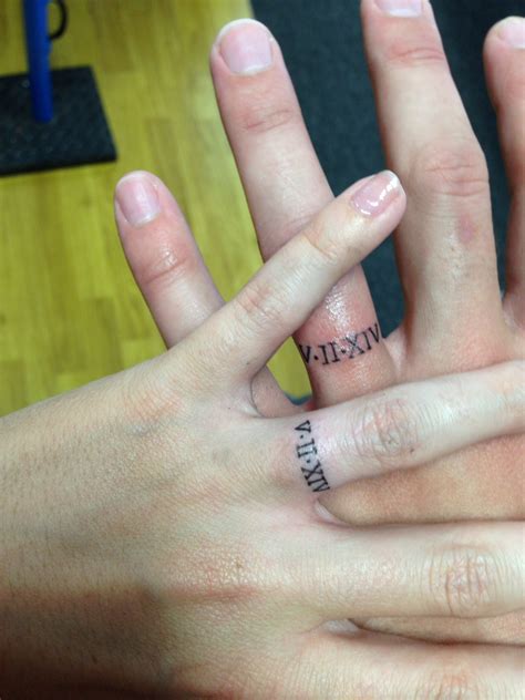One of the latest trends in wedding world is a wedding ring tattoo. Tattoo wedding bands