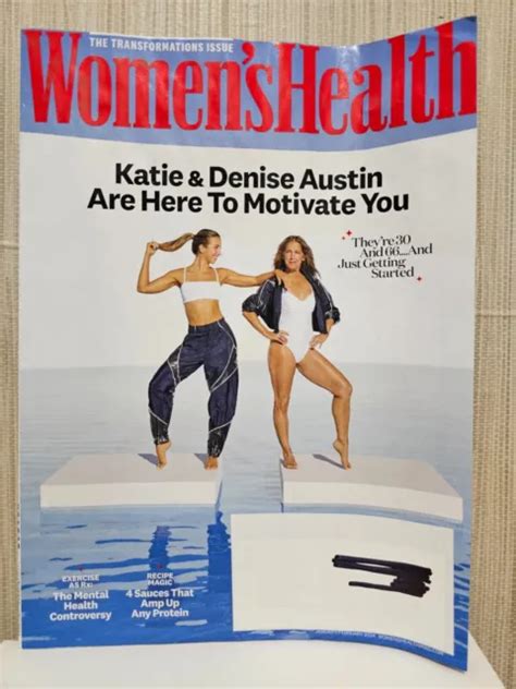 Womens Health Magazine Katie And Denise Austin 2024 January February £4