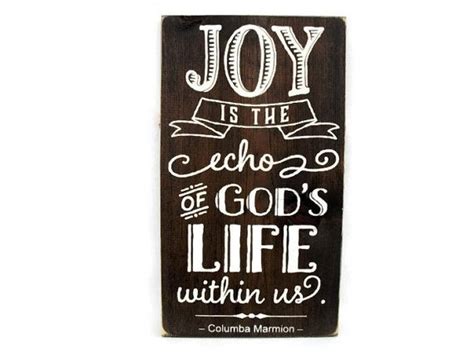 Christian Plaque Rustic Wood Sign Wall Decor Joy Is The Echo Etsy