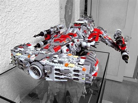 A Model Of A Vehicle Made Out Of Legos