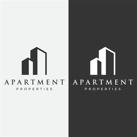 Logo design of modern and elegant luxury apartment buildings, houses