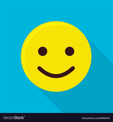 Funny Emoticon Icon Flat Style Royalty Free Vector Image
