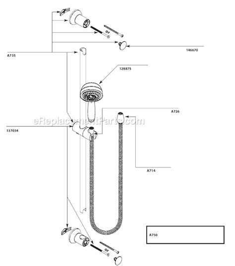 Moen 2 in 1 shower chrome finish is coated with the shower head to add elegant look for the moen refresh hand shower combo. Moen 3867 Parts List and Diagram : eReplacementParts.com