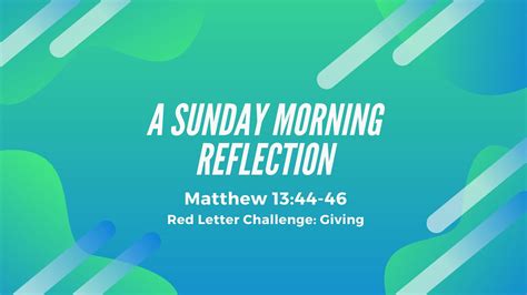 Sunday Morning Reflection March 22nd Youtube
